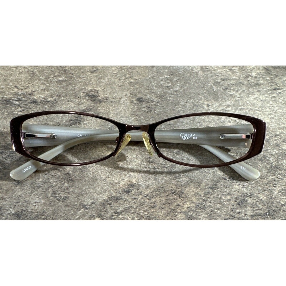 Chelsea Morgan CM 823 Brown Metal Flex Hinge Eyeglasses Frame 51-16-130-25mm G17